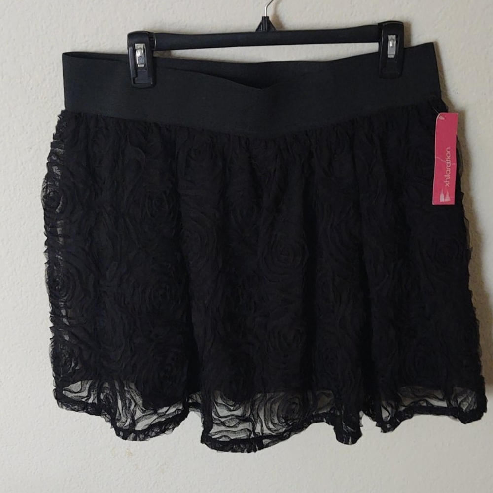 Xhilaration Black Layered Skirt